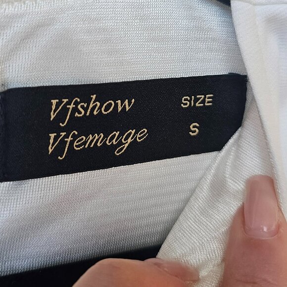 VFShow White & Black Colorblock Pencil Midi Dress – Size S - Picture 3 of 3